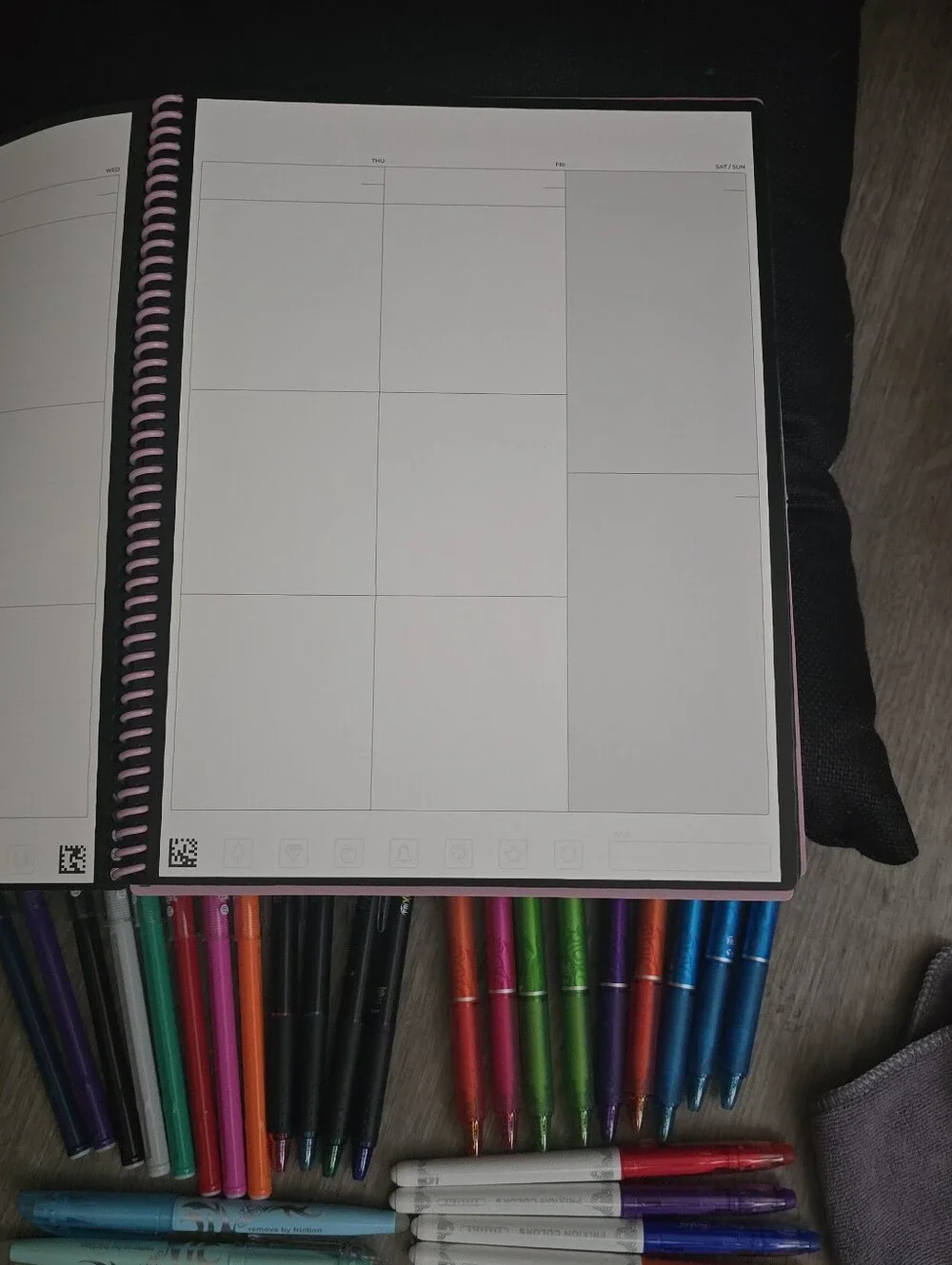 Ultimate Rocketbook Fusion Plus Set - Rose Pink Notebook + 20+ FriXion Pens Etc